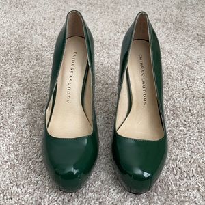 Green 5 inches heels 7.5